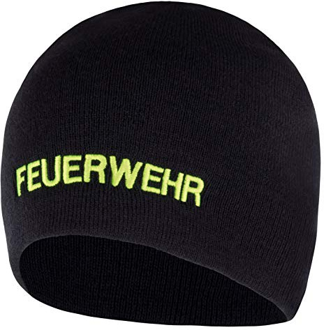 Premium Wintermütze Beanie Strickmütze marineblau mit Stick FEUERWEHR