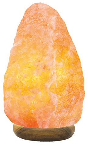 9–12 Kg Himalayan Crystal Salt Lamp – Handcrafted with Natural Wooden Base – UK Certified Plug & Button Cable – Therapeutic & Decorative Gift for Wedding, Anniversary, or Home