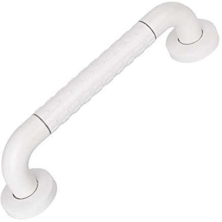 ANMAS POWER Rutschfest für Bad- und Duschwandgriff Weiße Edelstahl- und Nylon-Sicherheitsgriffe Bad- / Duschgriffe/Haltegriff für Senioren Extra stabiler Badgriff Wandgriff (40CM)