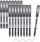 Gelanty Tintenroller Stifte, 16 Stück Schwarz Gelstifte Gelschreiber, 0,5mm Gel Kugelschreiber für Schreiben, Journaling, Notizbuch, Bürobedarf für Schule und Geschäft & Skizzieren