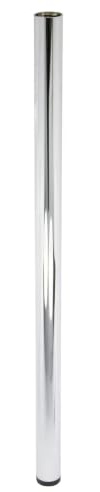 WAGNER Möbelbein/Tischbein/Möbelfuß/Systemrohr TENO - Ø 60 x 1150 mm, individuell mit TENO System und QuickClick kombinierbar, Stahl verchromt, Tragkraft 50 kg - 12351501
