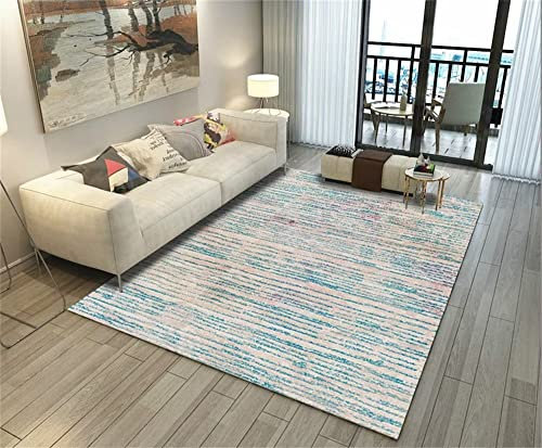 RUGMRZ Deko Schlafzimmer Modern Waschbar Blaues Kinderzimmer Weicher Teppich Modernes Zubehör Anti-Rutsch Webteppich 80X120cm