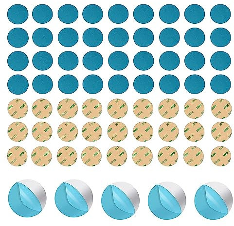 MisFun 160 Piezas Placas de Metal Autoadhesivas, Láminas Metálicas Muy Finas, Placa de Metal, Láminas Metálicas, Muy Finas Redondo Placas Metálicas para Soporte Movil Coche Magnético Iman