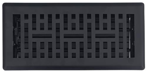 Sierra Grates 4x14 Metal Floor Register Vent Cover, Metro Design Black Finish, Decorative Steel HVAC Air Vent Grille, Durable Heavy Duty Floor Vent for Home, Easy Install