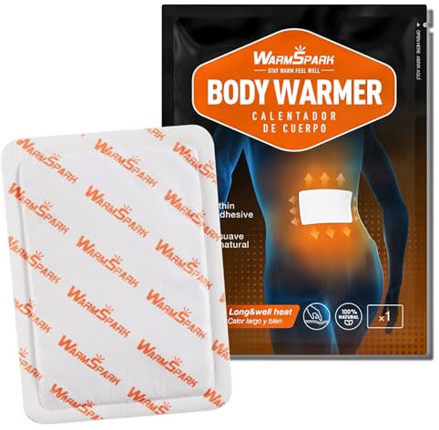 Körperwärmer mit Klebstoff - Wärmewärmer Patch Einweg Air Activated Hot Warmers - Bis zu 12 Stunden Wärme - WarmSpark (10 Packungen)