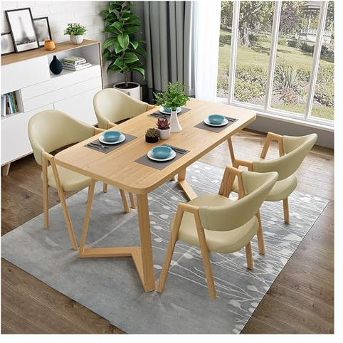 CURBX Büro Empfangsraum Clubtisch,Esstisch Mit 4 Stühlen Set,Küchentisch, Stühle For 4 Personen,Verhandlungstisch,Rezeption Tisch, Stuhl Kombination,Meetings Kleine Runde Tische,For Esszimmer,Küche (