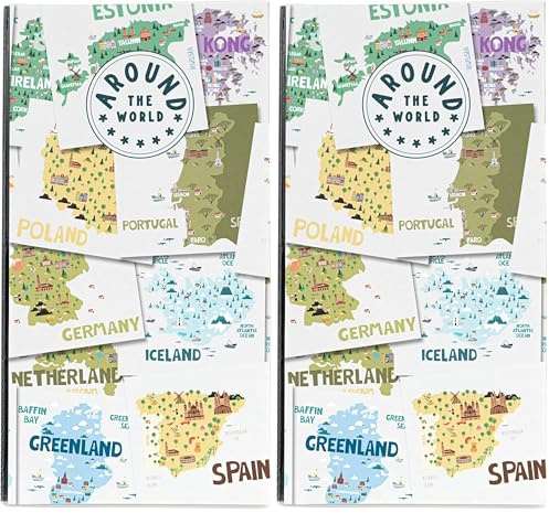 Grupo Erik - Album Around The World 10 x 15 cm - 96 Pochettes et Couverture Souple | Pochette Enfant (Lot de 2)