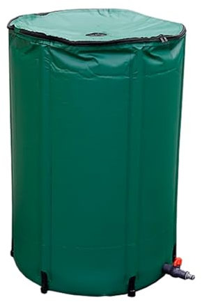 REBOTZ Barilotto per Pioggia Pieghevole da Giardino Barile per Pioggia Portatile con Rubinetto e Contenitore per Raccolta Acqua piovana per Esterni 100L