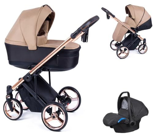 Kinderwagen-Set 4 in 1 Fado inkl. Sportsitz und Autositz - 15 Teile - in 10 Designs