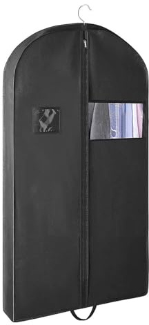 43 Suit Bags for Closet Storage and Travel,Garment Bags for Travel,Gusseted Suit Carrier Bags for Men Travel,Hanging Travel Garment Bags with 2 Carry Handles for Suits,Coats,Jackets,Shirts,Dresses