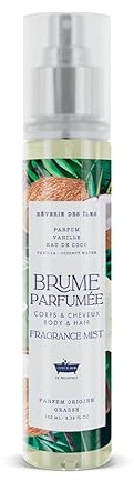 Brume parfumée corps et cheveux à la vanille eau de coco 100ml - Les Petits Bains de Provence - Corps & Cheveux - Format voyage - Parfum Origine de Grasse