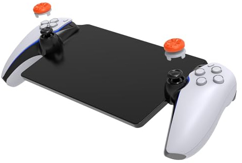 Hzxkqmil Joystick Caps Thumbsticks Grips Extender for Playstation Portal | Thumb Grips Caps 1 High-Rise & 1 Mid-Rise Concave Anti-Slip Accessories for Playstation Portal Remote Player, Orange