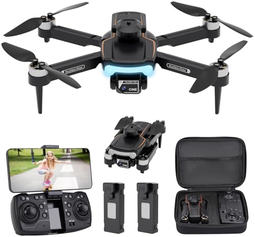 Drohne mit Kamera für Kinder Bürstenlosem Motor,720P Drohne, Drohne mit für Kinder Anfänger, Positionierung des Optischen Flusses, Hindernisvermeidung, Headless Modus, OneKey Start,2 Batterien