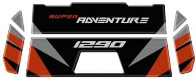 Tank-Türaufkleber aus Harz, 3D, kompatibel mit KTM 1290 Super Adventure S 2023-2024 AST-SAS1290-23-24 (Silber)