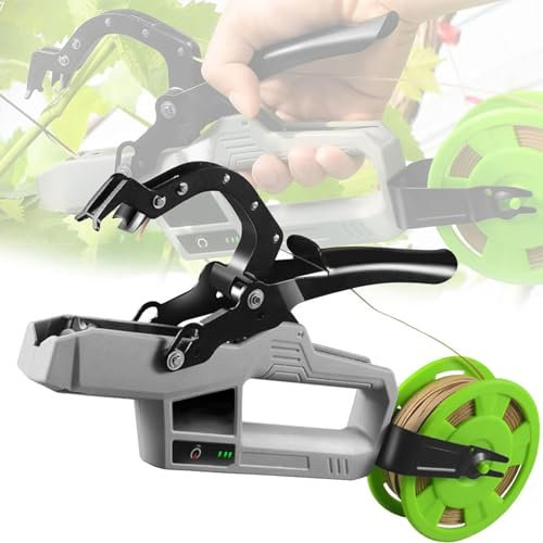 CGCSYZ Legatrice per Piante, Legatrice per Piante elettrica con baionetta Larga a Forma di U, Diametro di Rilegatura 25 mm e avvolgimento Automatico, annodamento rapido 1S, Durata della Batteria 60(
