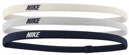 Nike Elastic Hairbands 2.0 3PK Fasce Elastiche Elastici per Capelli (3 Unità) (ARMORY NAVY/LT IRON ORE/PALE IVORY)