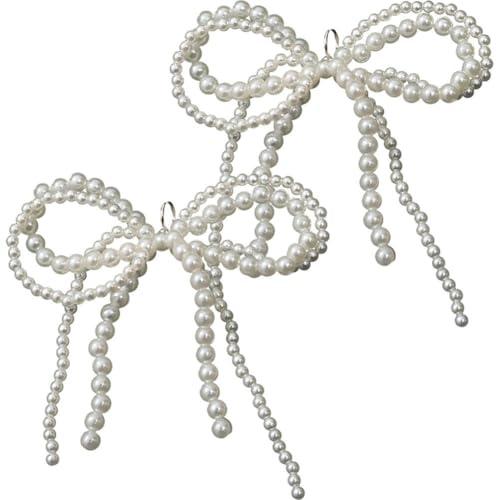HiyyFloy Simulierte Perle Schleife Charms Süße Schleife Charms Taschenanhänger Schuhschnalle Charms Für DIY Schmuckherstellung Telefonanhänger