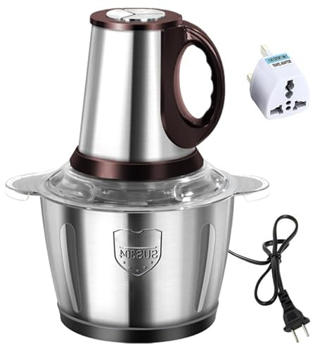 Meat Grinders Mini Food Processors, Electric Food Chopper with Stainless Steel Bowl for Meat, Vegetables, Fruits and Nuts (5L)