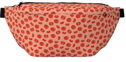 Grand sac banane pour homme et femme – Joli sac à bandoulière de voyage en forme de tomate pour femme, sac banane pour femme et homme avec sangle réglable