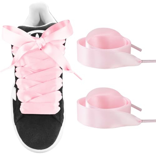 UamGlsob Lacci Piatti in Raso da 20 mm per Sneakers | Stringhe Morbidi in Seta e Satin, Perfetti per Scarpe Eleganti da Donna
