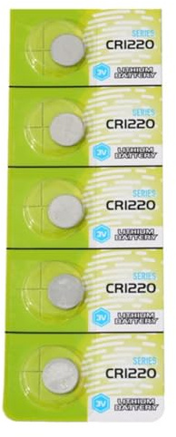 ZYHARUKO Lot de 5/10 piles bouton CR1220 3 V au lithium pour jouets et télécommandes