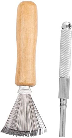 DIYEAH Edelstahl Rechen Mit Pflanzenreiniger Und Korrektor Ergonomisch Langlebig Und Gründlich Für Blumendekoration Und Gartenpflege Für Blumenarrangements Und Schnittblumenpflege