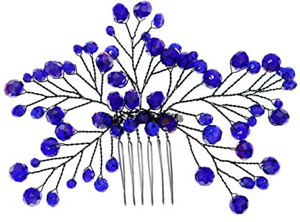 Ipetboom Braut Haarkamm Mit Blauen Zirkonsteinen Eleganter Hochzeits-haarschmuck Für Für Braut Und Brautjungfern Handgefertigte Haaraccessoires Für Besondere Anlässe