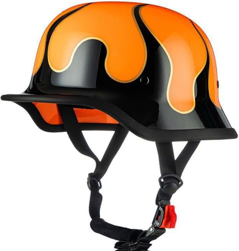 Casco Vintage Retrò Scooter, Casco Scodella Casco Jet Ciclomotore Casco Mezzo Casco Cromwell Casco Aperto Per Uomo E Donna Certificazione DOT/ECE Per Moto Chopper Motorino 2,L