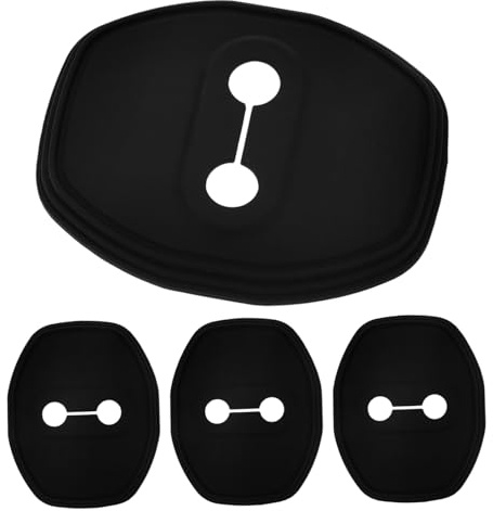 Ciieeo 4piezas Protectores De Silicona Para Cerraduras De Puertas Cubiertas Para Pestillos De Coche Resistente Al Desgaste Diseño Elegante
