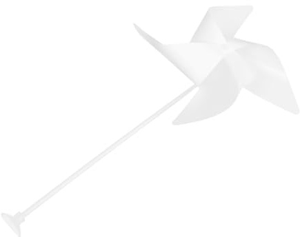 Artibetter 10ensembles Moulin à Vent De Jardin Blanc Plastique Décoratif Extérieur pour Terrasse Et Pelouse Kit DIY à Monter Soi-même