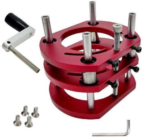 Base de table de défonceuse précise pour le travail du bois avec réglage de la manivelle et quatre systèmes de serrage pour débroussailleuse compacte Base de levage précise