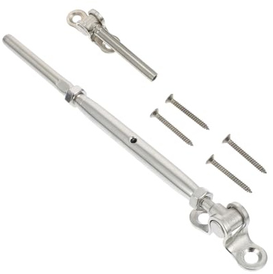 Ciieeo Kit De Cable Para Barandilla Acero Inoxidable Con Tensor Giratorio Para Postes De Accesorio Práctico y Fiable Para Sistemas De Tensores De Alambre Exteriores