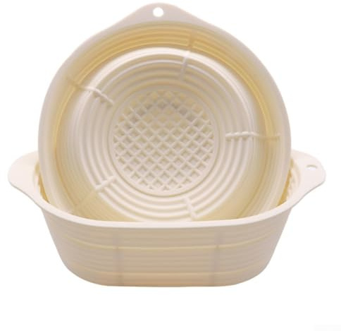 Ciotole per fermentazione in silicone con cestini banneton sicuri per forno per lievitazione di lievito madre, include strumenti per tagliare il pane e modelli per gli appassionati di cottura (riso