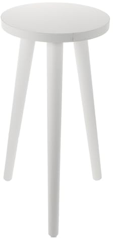 DOITOOL Supporto per Piante in Legno Porta Bonsai per Interni e Balcone, Tavolo Portavasi Rotondo Diametro 20 Cm Altezza 42 Cm Gambe in Legno Pino Bianco, Design Minimalista per Arredamento Rustico
