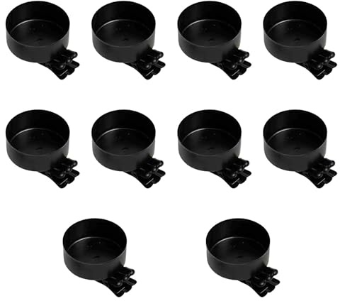 Nishiyuenyi 10 Stück Metallclips Weihnachtsbaum Kerzenhalter Kerzenclips Eisen Halter Ornamenthaken für Dekoration für Weihnachten Muttertag Geburtstags, Schwarz