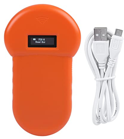 Barcode scanner portatile lettore QR code per animali 134.2KHz ISO 11784/85 RFID - Identificazione rapida e pet scanner con display LCD e ricarica USB