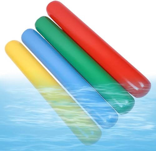 Aufblasbare Poolnudeln für Reisen - 4 Stücke Outdoor Wasser Schwimmkörper | Aufblasbare Schwimmnudeln für Pool - für See Fluss Outdoor Party Urlaub Wochenende Treffen