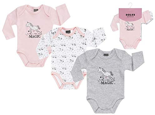 JACKY Langarm-6152805 3pcs-Pack Set, Mehrfarbig, für Mädchen