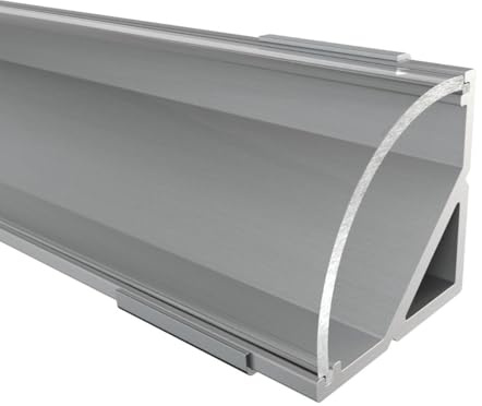 Alumino | LED Aluminiumprofil Eloxiert | 200 cm | Eckprofil | Klare Abdeckung | für 16 mm LED-Streifen | kompatibel mit Philips Hue | 2m | Spree