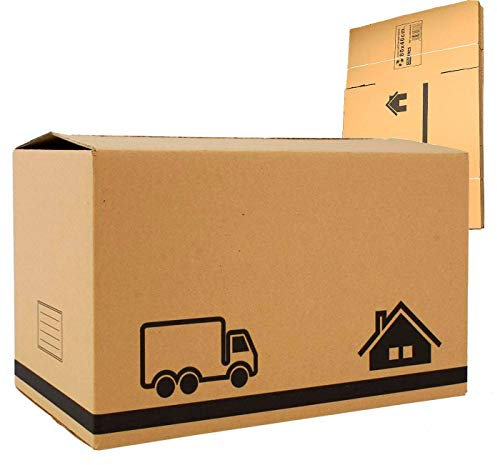 Acan Tradineur - Pack de 12 Cajas de cartón para Embalaje - Cartón Reforzado, Resistente, Plegable y Reutilizable - Ideal para envíos de Paquetes, almacenaje, etc. - 80 x 40 x 40 cm