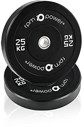 RPM Power Olympische Hantelscheiben – schlankes Profil, Dead Bounce, leistungsstark, handelsübliche Qualität, 25 kg