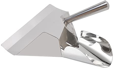 TOPINCN French Fries Shovel, Rustproof Chip Scoop Stainless Steel Food French Fry Popcorn Shovel French Fry Bagger Scooper for Cinemas Buffet