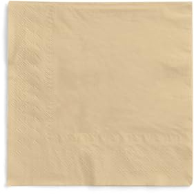 MANK Serviette in SANDFARBEN aus 3-lagigem Tissue, 40x40 cm, 1/4 Falz, 100 Stück, elegante Papierservietten für Hochzeit, Party, Gastronomie, Restaurant, Events