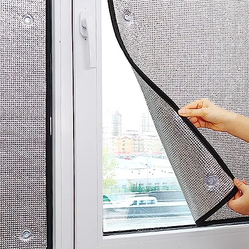 Zlovne Aislamiento Película de Protección Solar,Película Reflectante para Ventana Control de Calor,Anti UV para el Hogar,Edificios,Película Aluminizada de 9 mm de Espesor (70x120cm/28 x47)