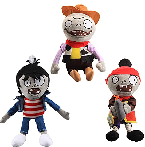 Laruokivi 3 piezas Imp Zombie Bull Rider & Cowboy Zombie & Auto-detonación Zombi Juguetes de peluche Figuras de juego Muñeco de peluche de 12 pulgadas