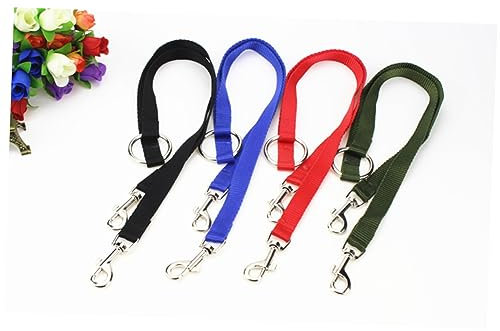 FONDOTIN Doppelleine Für Hunde Robustem Nylon Geeignet Für Hunde Nicht Verheddernd Rot Für Kleine Haustiere Und Katzen