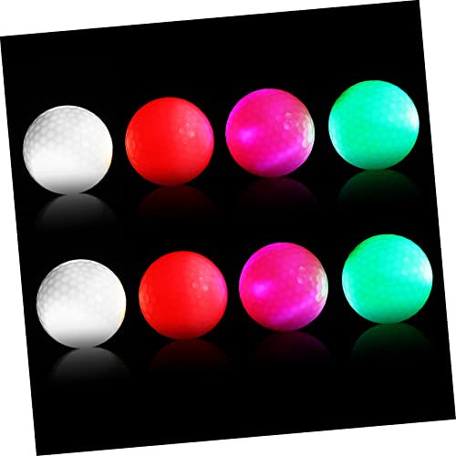 Amosfun 8stücke Led Golfbälle Leuchtende Golfbälle Für Üben Und Spiel Sportzubehör Für Indoor Und Outdoor