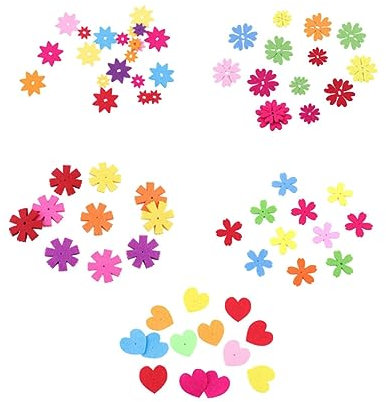 ibasenice 260 Stück Vliesblumen Stoffblumen Für Diy-kreativität Lehrmaterial Für Junge Mädchen Gemischte Farben Und Designs Dekoration Für Klassenzimmer Und Zuhause