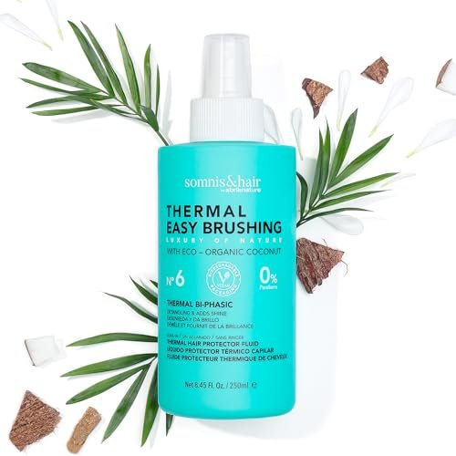 somnis&hair - Spray Protector Térmico Natural - Desenredante y Suavizante - Hidratación y Protección contra Calor, UV y Agua Salada - Sin Sulfatos ni Parabenos - Vegano - 250 ml