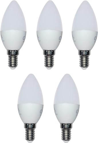 Provance 5er Set LED Kerze E14 3 Watt 250 Lumen tageslicht 6500K LED Lampe Energiesparlampe Hochwertige Leuchte, Ideal für Wohnräume
